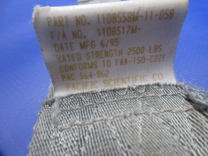 Piper PA-28 Pacific Scientific Co-Pilot Seat Lap Belt 1108558M-11-058 (1224-719)