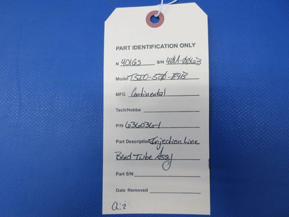 Continental TSIO-520-E9B Injection Line Bend Tube Assy P/N 636036-1 (0924-1232)