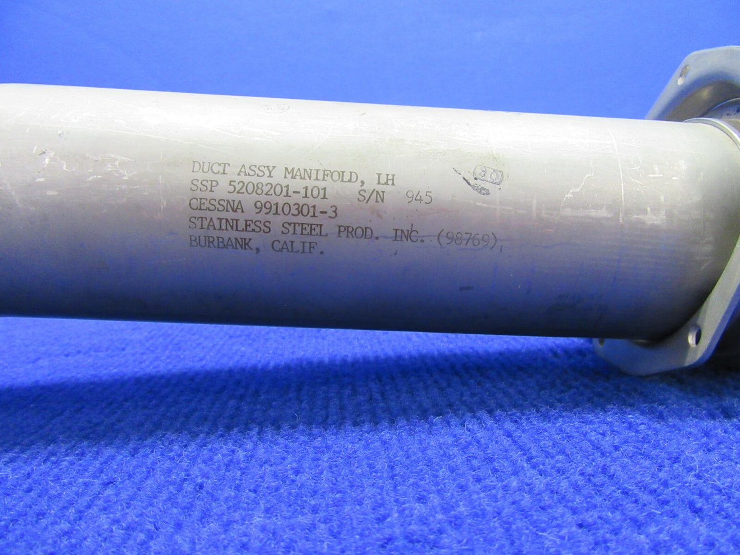Cessna 310, 320, 401, 402, Exhaust LH INBD Elbow P/N 9910301-3 NOS (1221-388)5