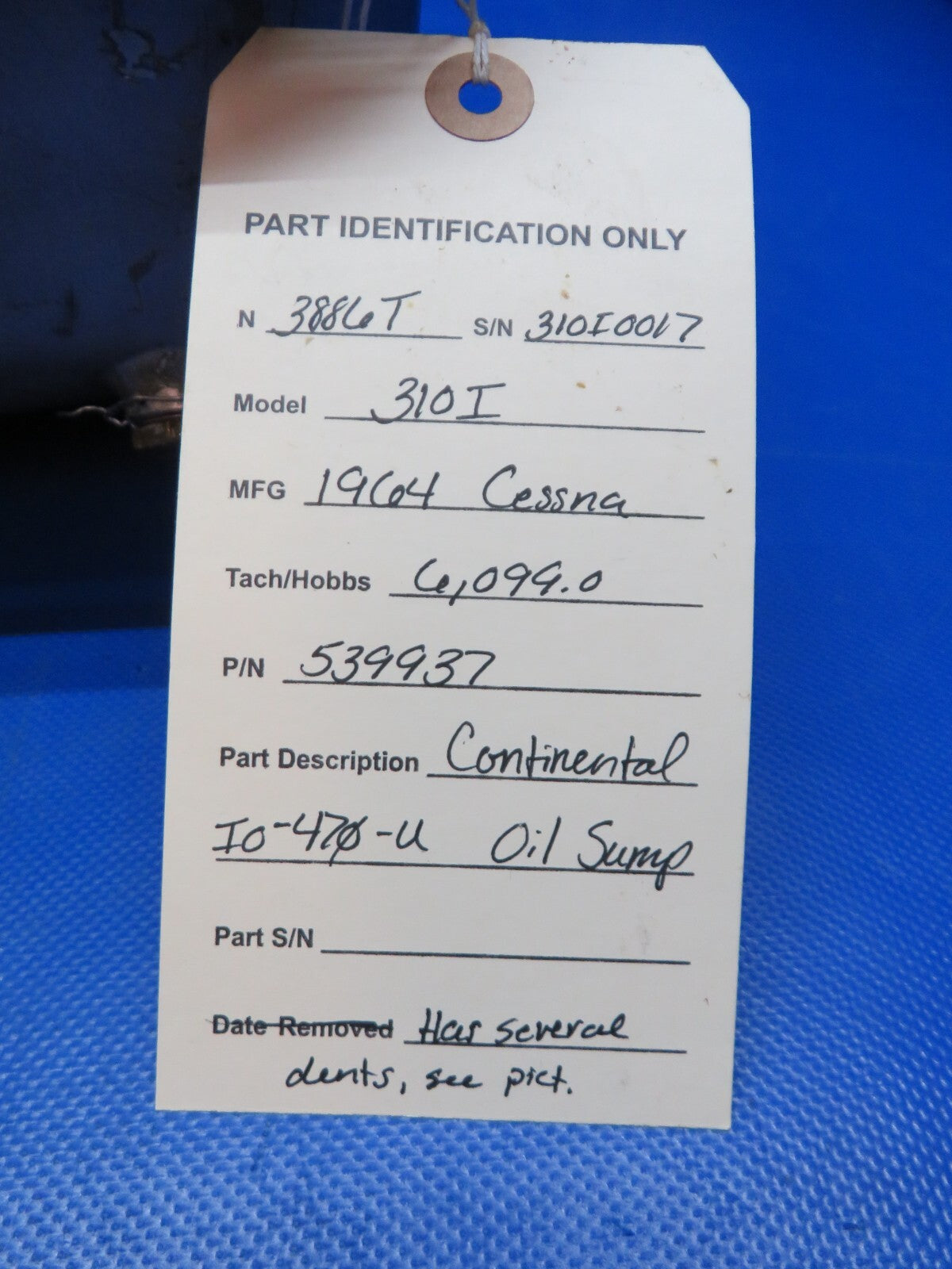 Continental IO-470-U Oil Sump P/N 537650 (0324-166)18