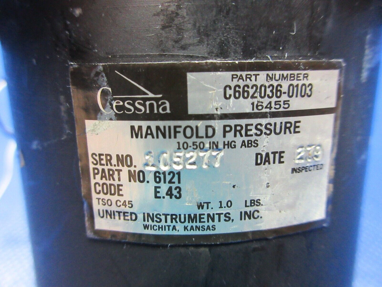 Cessna 337 United Instruments Dual Manifold Pressure Indicator 6121 (0724-1277)