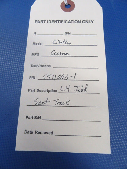Cessna Citation LH Inboard Seat Track P/N 5511066-1 (0524-04)
