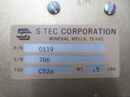Cessna 421 S-Tec Autopilot Interface w/ Connector P/N 0119 WARRANTY (0326-225)1