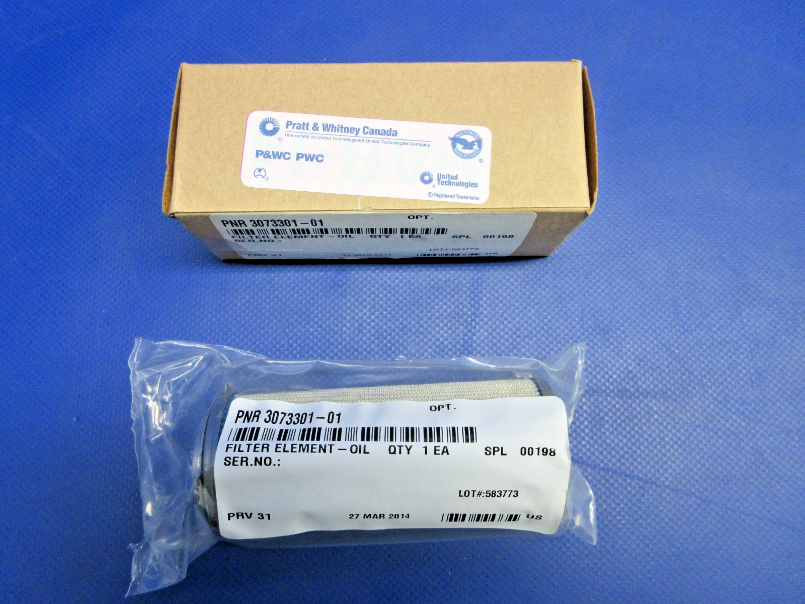 Pratt & Whitney Oil Filter Element P/N 3073301-01 NOS (0426-748)1