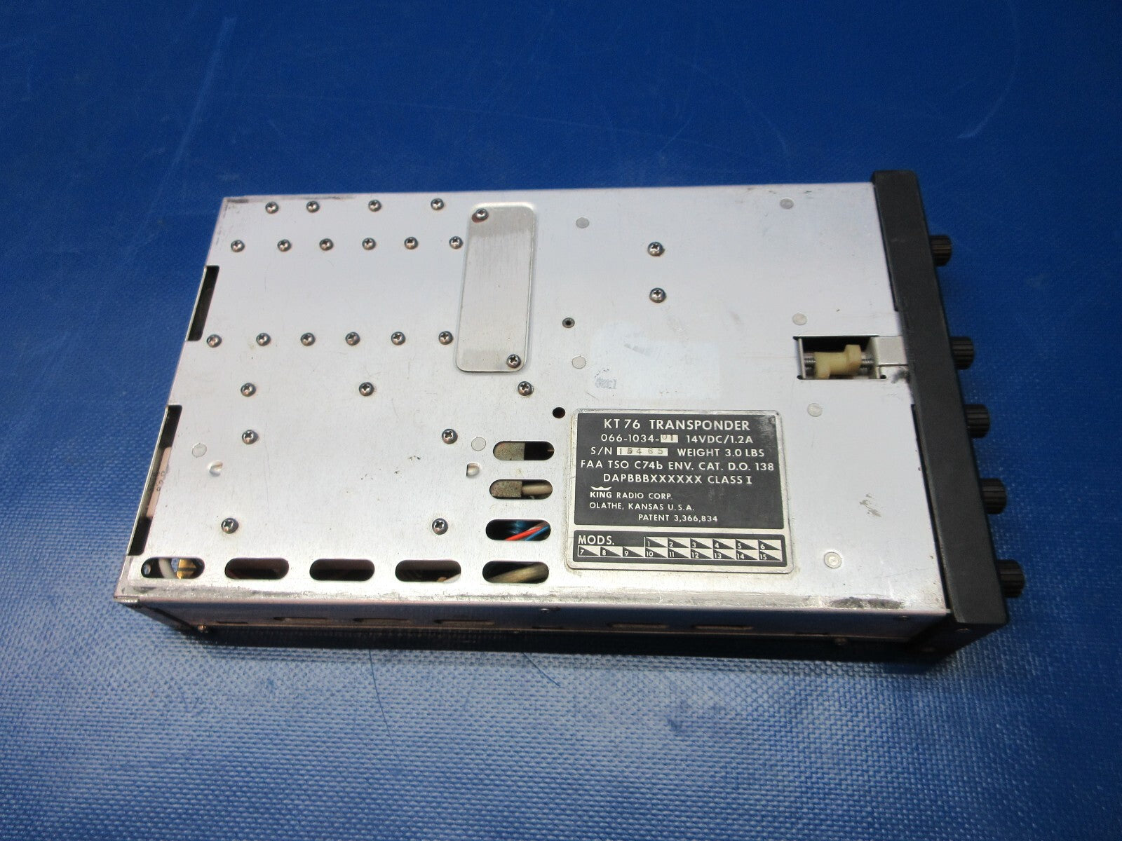 King KT76 Transponder 14v P/N 066-1034-01 CORE (0325-1378)7