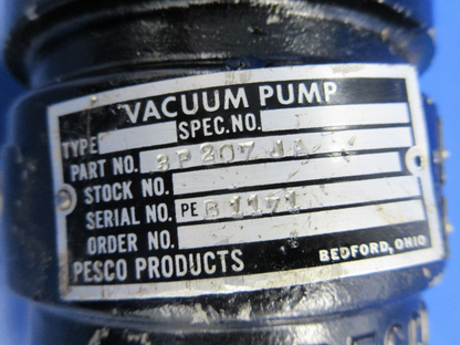 Pesco Vacuum Pump P/N 3P2O7JA CORE (0624-797)