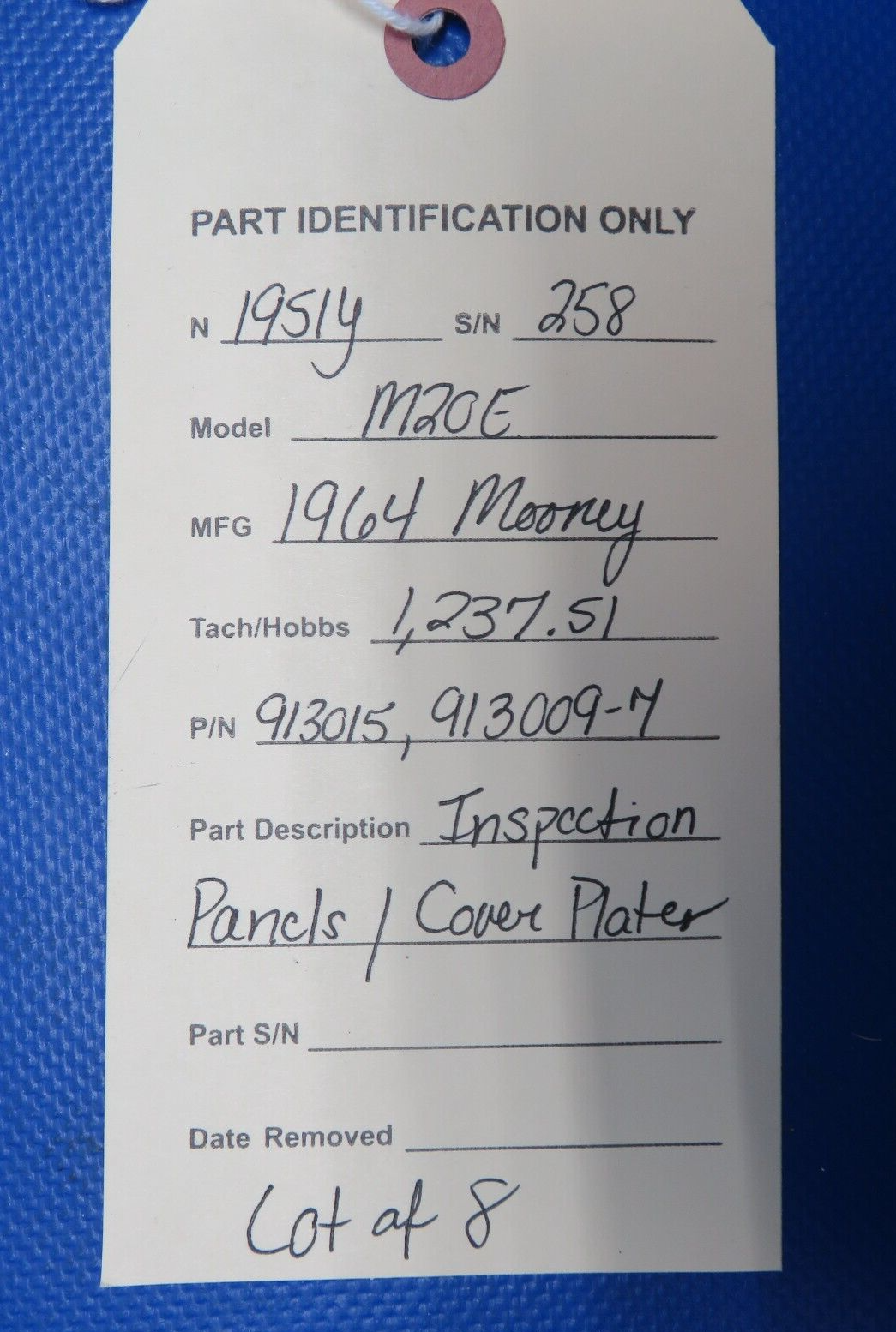 Mooney M20 /M20E Inspection Panels / Cover Plate P/N 913015 LOT OF 8 (0724-1877)