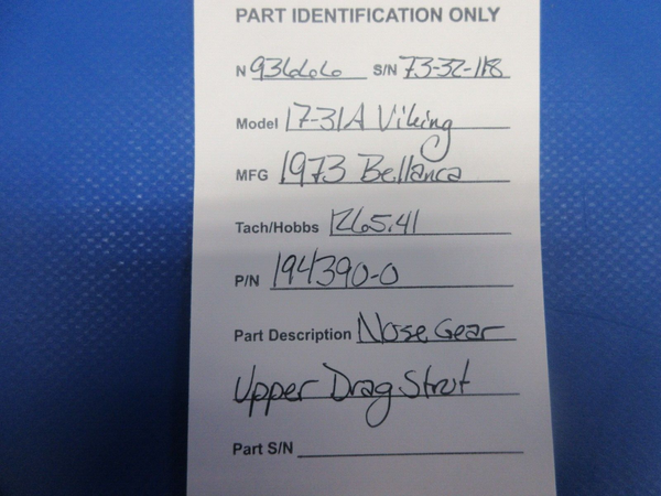 Bellanca 17-31A Viking Nose Gear Upper Drag Strut P/N 19439-0 (0924-2046)
