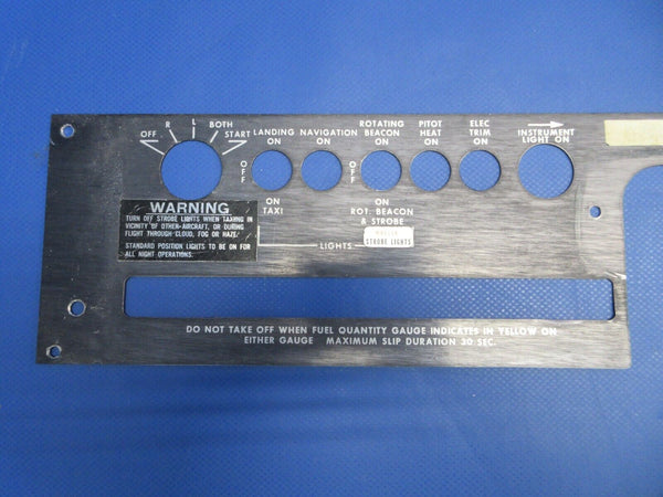 Beech C24R Sierra Instrument ID Panel Assy LH & RH P/N 169-324081-1 (0524-1873)