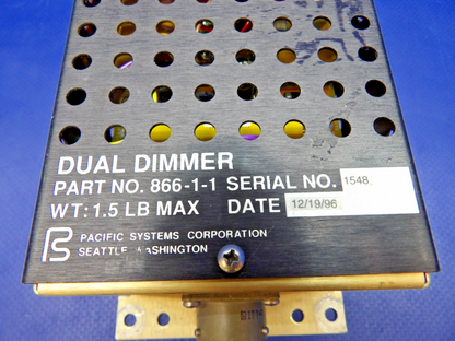 Pacific Systems Dimming Power Supply P/N 866-1-1 WARRANTY (0426-1333)1