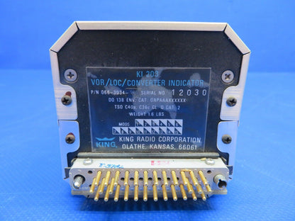 King KI203 VOR/LOC/Converter Ind. w/ Connector 066-3034-00 WARRANTY (0424-1779)