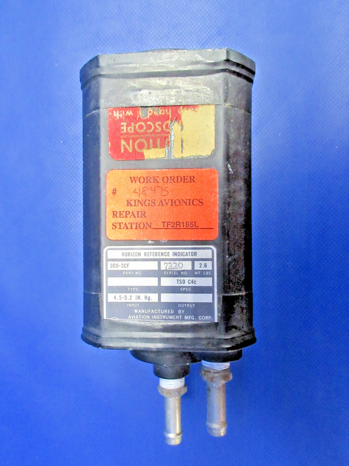 Aviation Instruments Horizon Reference Indicator P/N 300-3CF CORE (0926-847)6