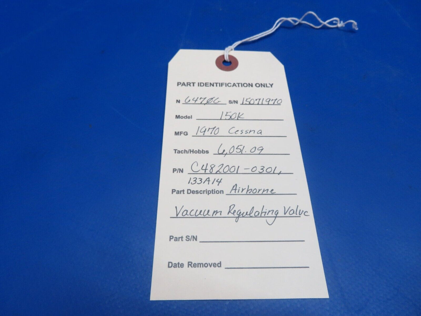 Cessna 150 / 150K Airborne Vacuum Regulating Valve P/N 133A14 (0922-873)