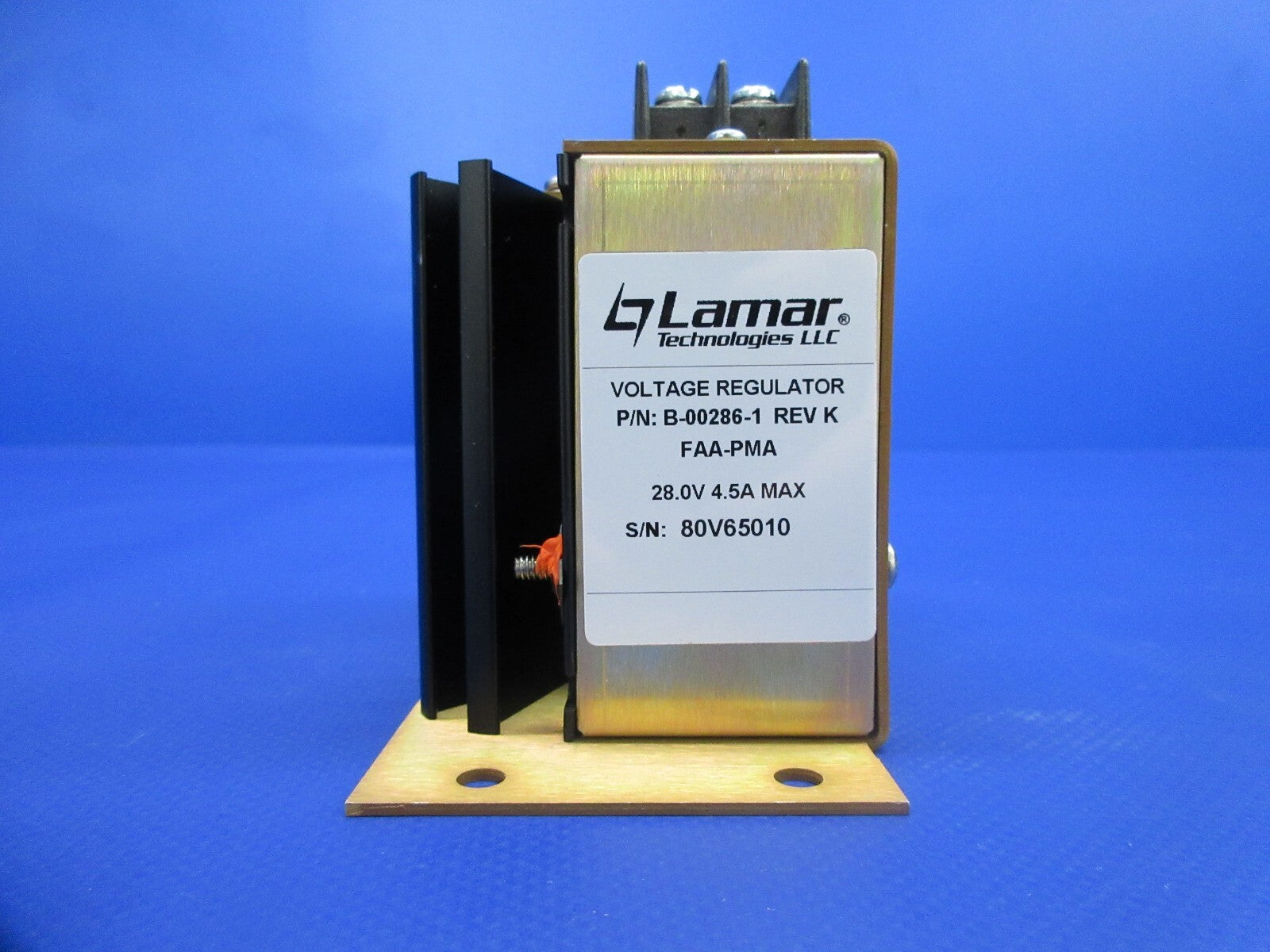 Lamar Voltage Regulator 28 Volts With 8130 P/N B-00286-1 NOS (1124-930)3