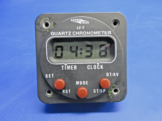 Cessna 310N Astro Tech LC-2 Quartz Chronometer P/N AT420100 TESTED (0826-700)0