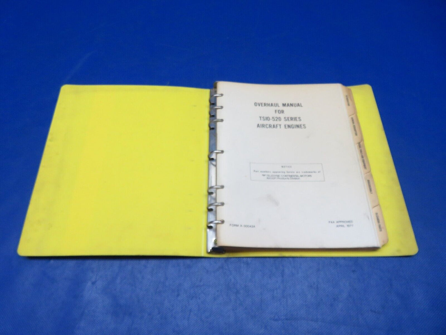 =Continental TSIO-520 Series OH Manual & Parts Catalog P/N X-30043A (1024-197)