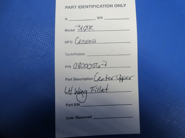 =Cessna 310 / 310R Center Upper LH Wing Fillet P/N 0800056-7 (1024-2103)