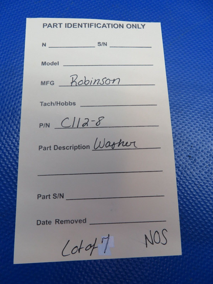 Robinson Washer P/N C112-8 LOT OF 7 NOS (0824-1703)