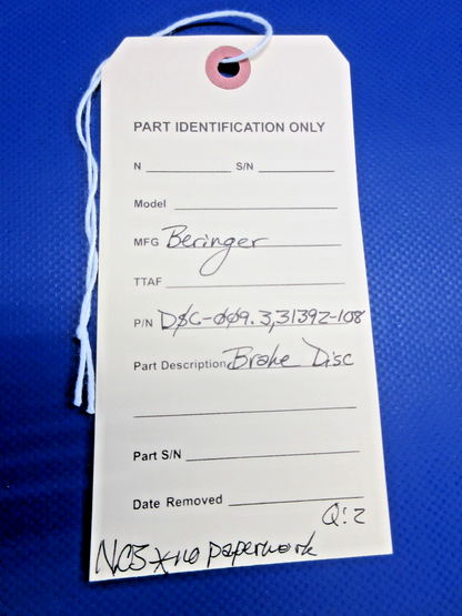 Beringer Steel Brake Disc P/N DSC-009.3 NOS (0426-798)17