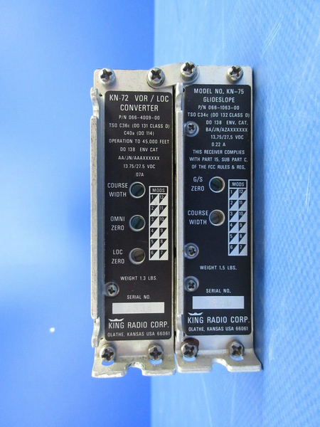 KN-75 King-Glideslope & KN-72 VOR / LOC 066-4009-00 w/ Warranty (0524-1262)