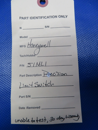 Honeywell Precision Limit Switch P/N 51ML1 WARRANTY (0424-238)