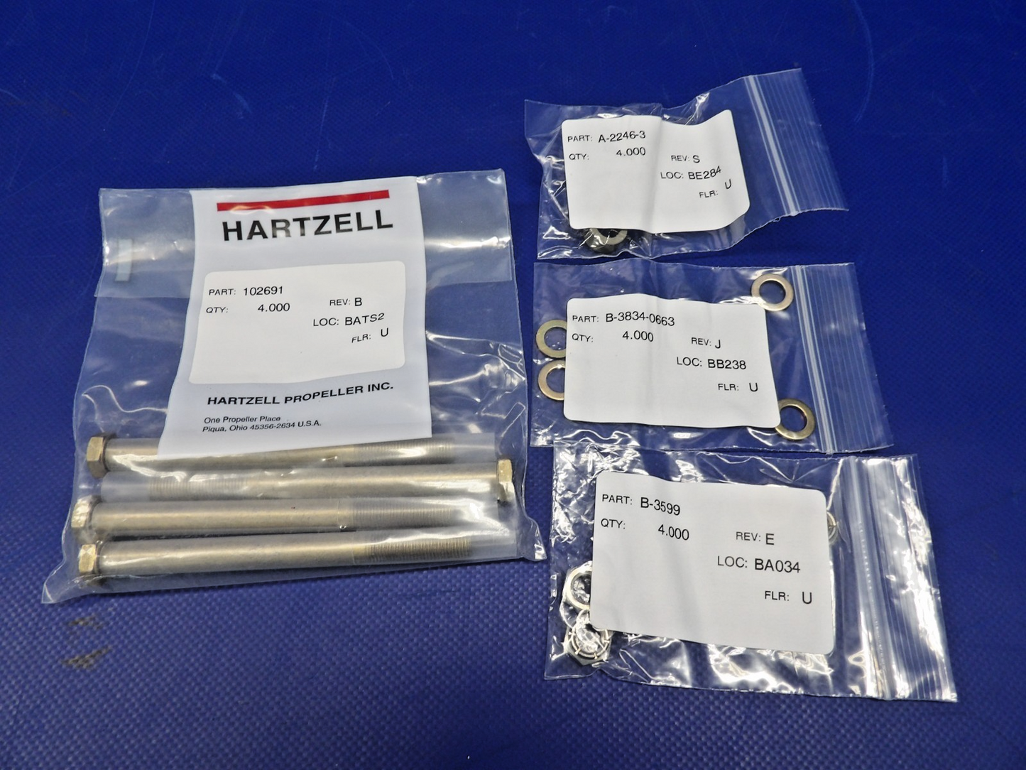 Hartzell 2-Blade Propeller Spinner Mounting Kit P/N A-2476-19 NOS (0426-1357)4