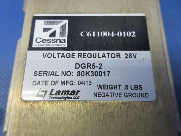 Cessna Lamar Technologies Voltage Regulator 28v P/N C611004-0102 (0724-1279)