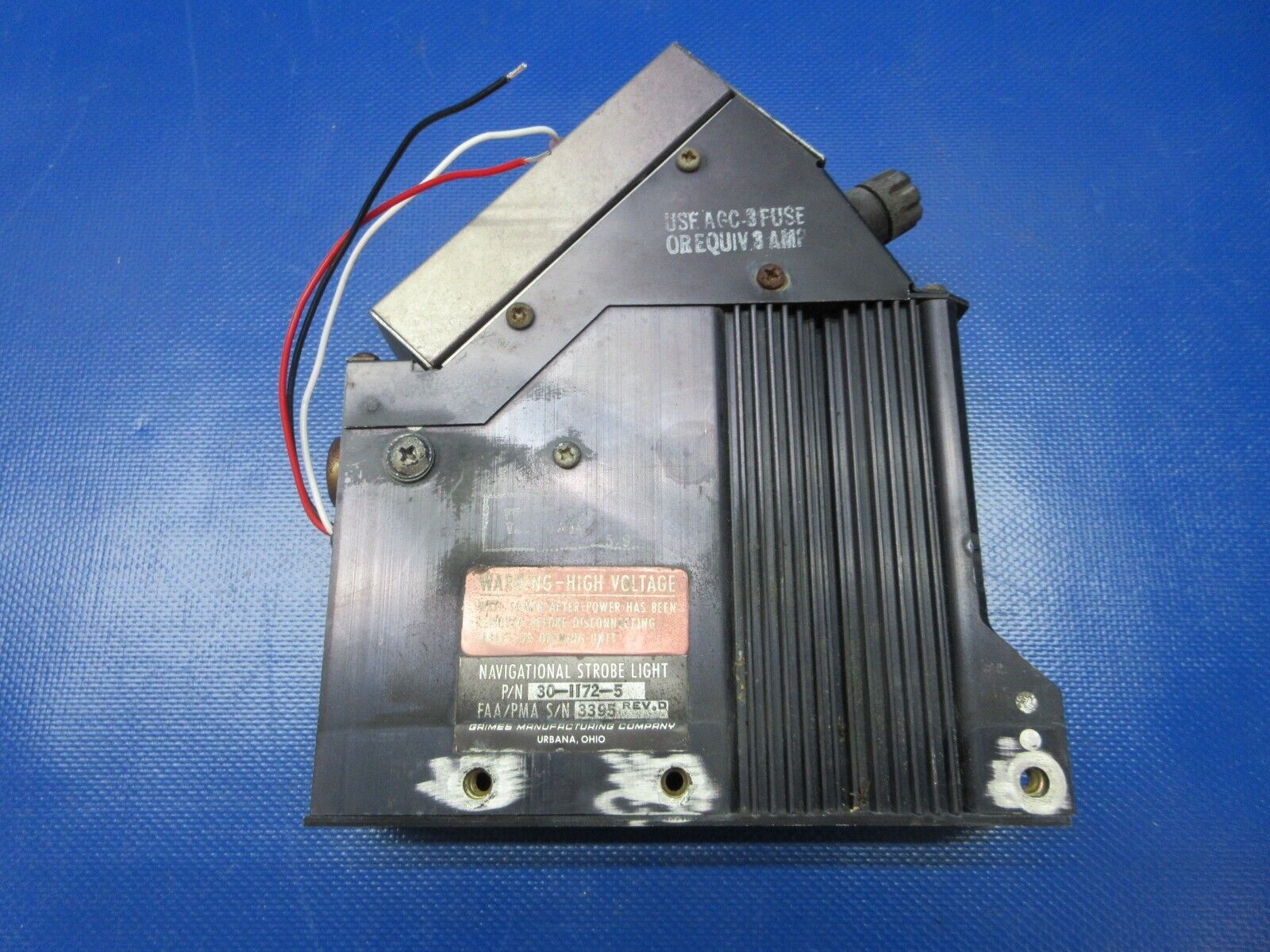 Cessna 310 Grimes Nav Strobe Light Power Supply 28v 30-1172-5 TESTED (1224-1281)