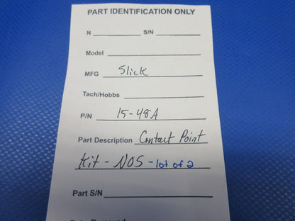 Slick Contact Point Kit P/N 15-48A LOT OF 2 NOS (0424-1213)