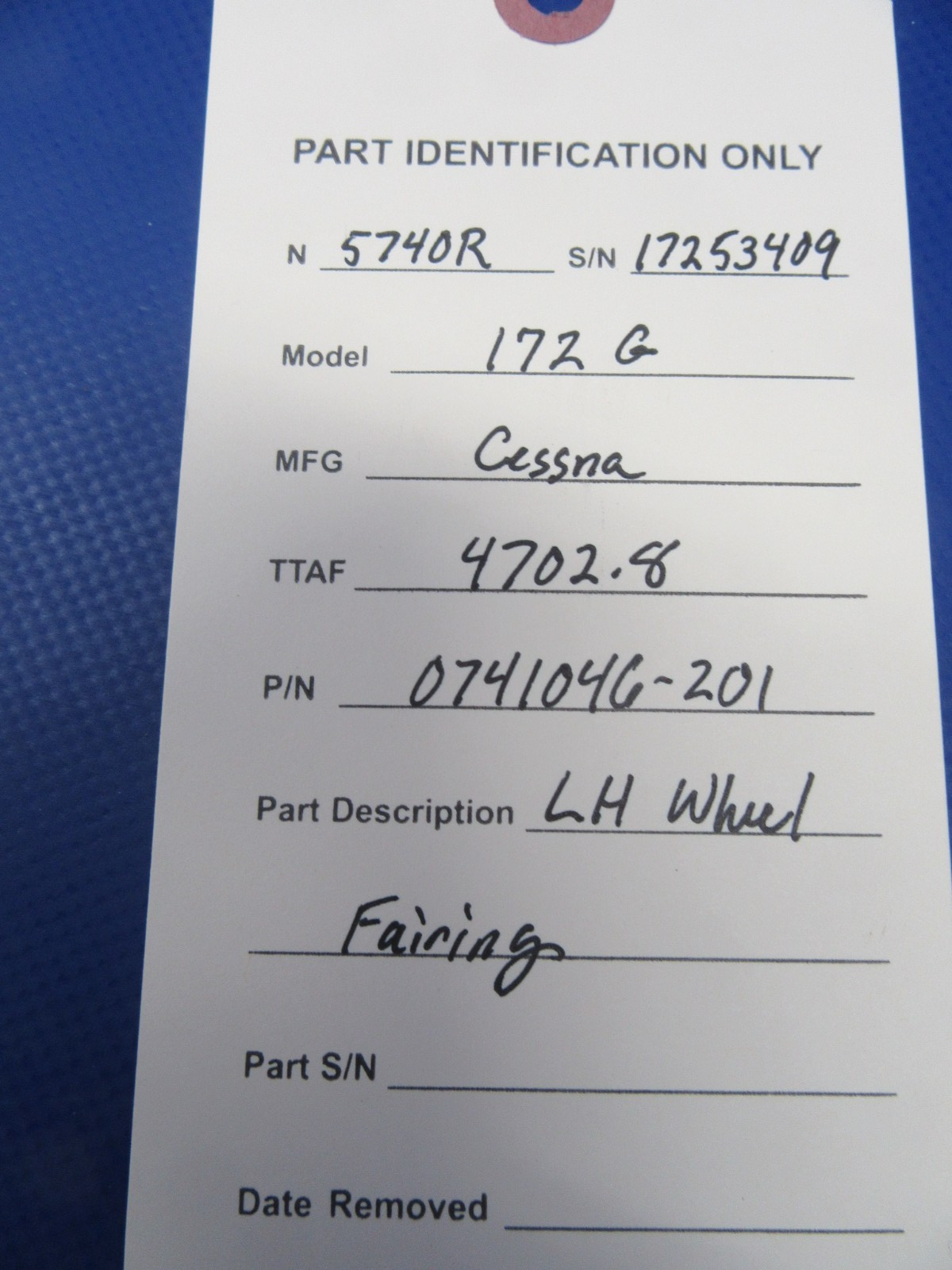 =Cessna 172 / 172G LH  Wheel Pant / Fairing P/N 0741046-201 (0326-15)9