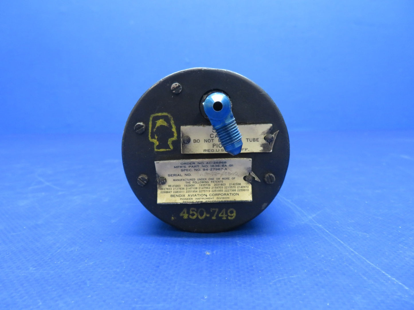 Piper Bendix Vertical Speed Indicator P/N 1636-6A-B1 WARRANTY (0726-442)2