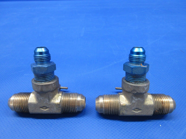 Bellanca 17-30A Viking Fuel Drain Tee P/N 19121-21 LOT OF 2 (0524-1287)