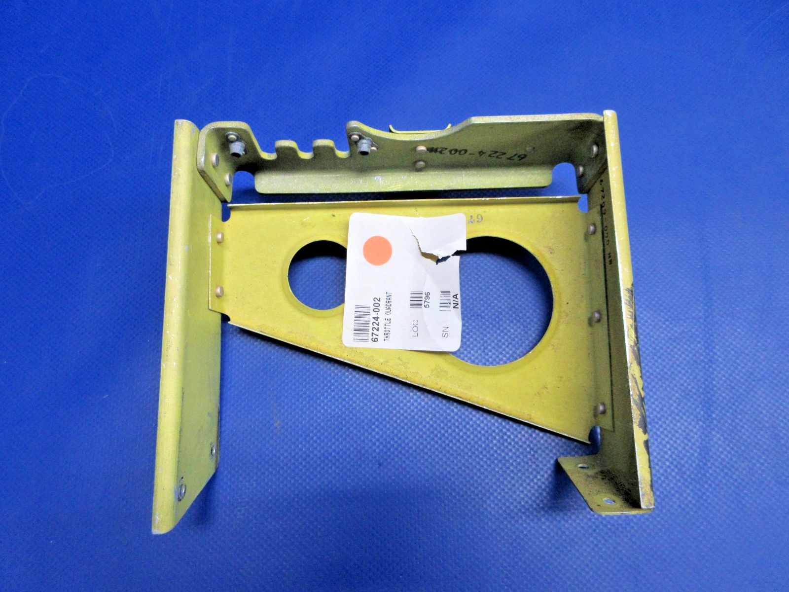 Piper PA-28 / -28R Throttle Control Quadrant Bracket P/N 67224-02 NOS (0426-732)5