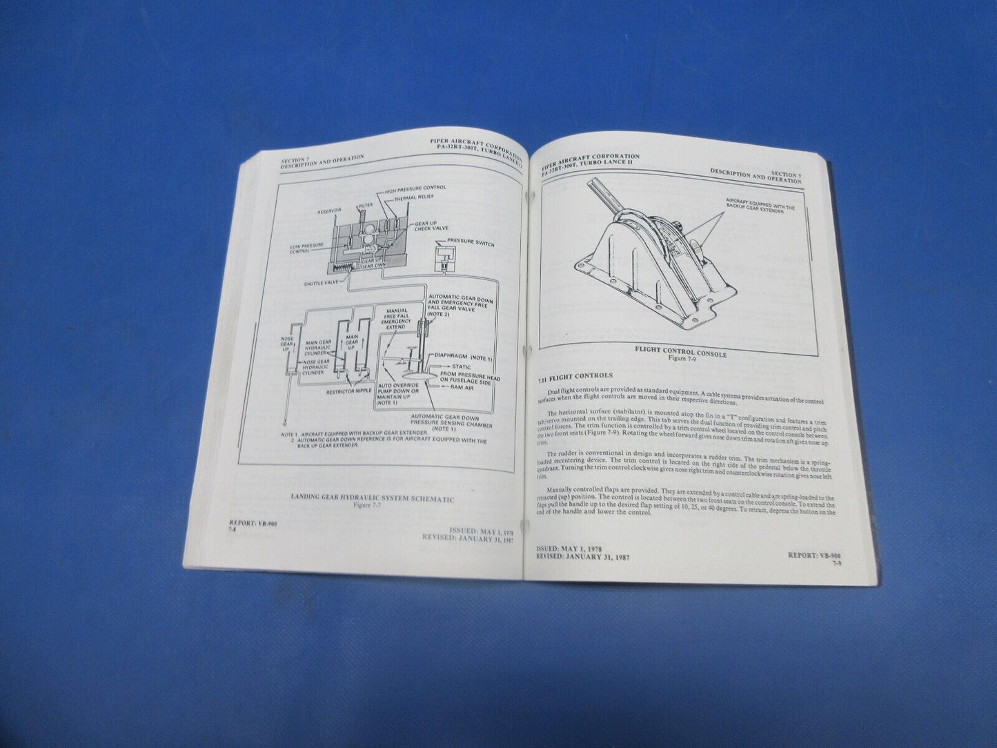 Piper PA-32RT-300T Pilot Operating Handbooks & Check List P/N 230-58 (1124-702)