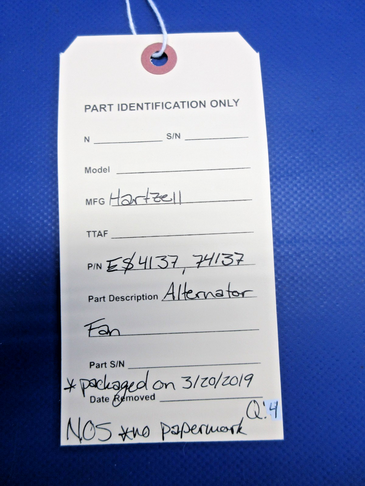 Hartzell Alternator Fan Assembly P/N ES4137 NOS (0326-719)9