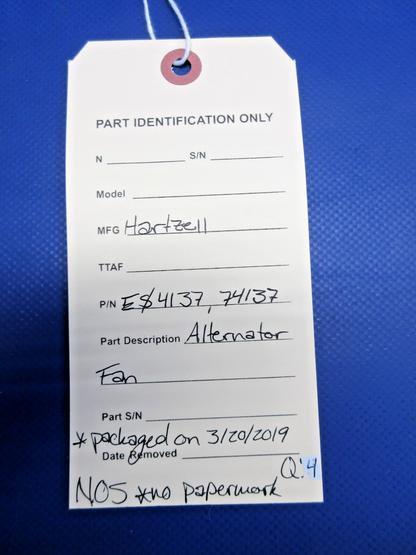 Hartzell Alternator Fan Assembly P/N ES4137 NOS (0326-719)9
