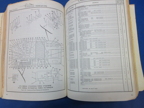 Cessna 1963-1974 172 & Skyhawk Parts Catalog P/N P529-12 (1024-1285)