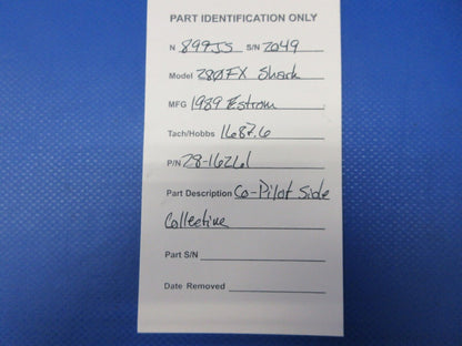Enstrom 280FX Helicopter Co-Pilot Side Collective P/N 28-16261 (1124-2009)