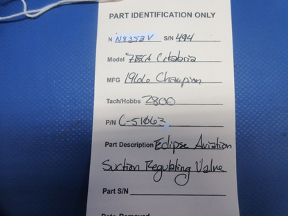 Champion 7ECA Citabria Eclipse Aviation Suction Regulating C-51063 (0824-721)