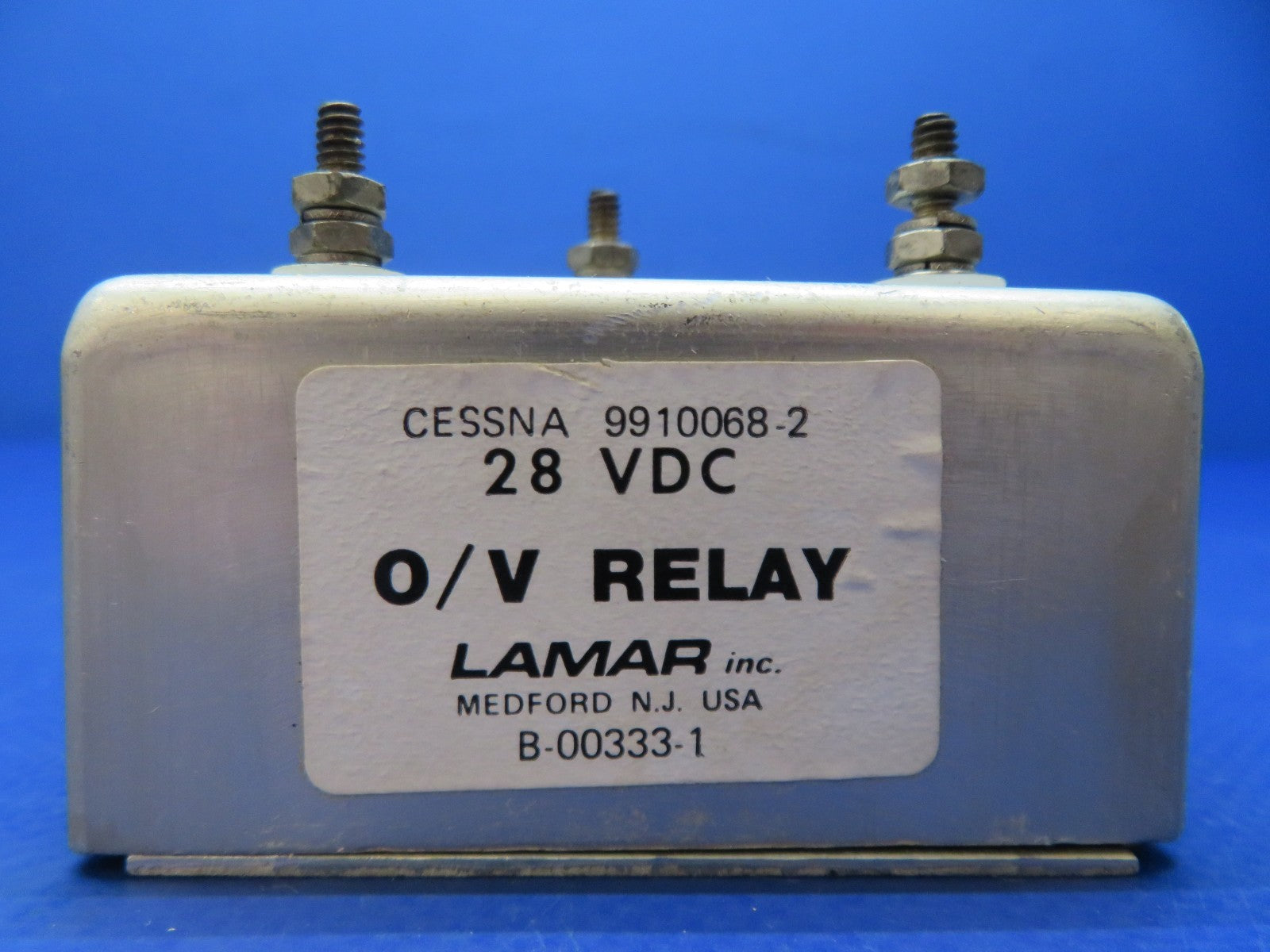 Cessna 421 Lamar Overvoltage Relay 28v P/N 9910068-2 TESTED (0326-227)1
