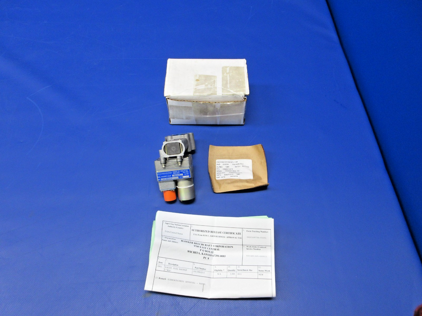 Beech Electromech Fuel Shut Off Valve 28V w/8130 P/N 101-389025-5 NOS (0426-755)1
