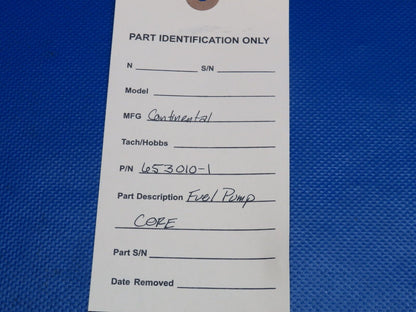 Continental Fuel Pump P/N 653010-1 CORE (1223-1161)