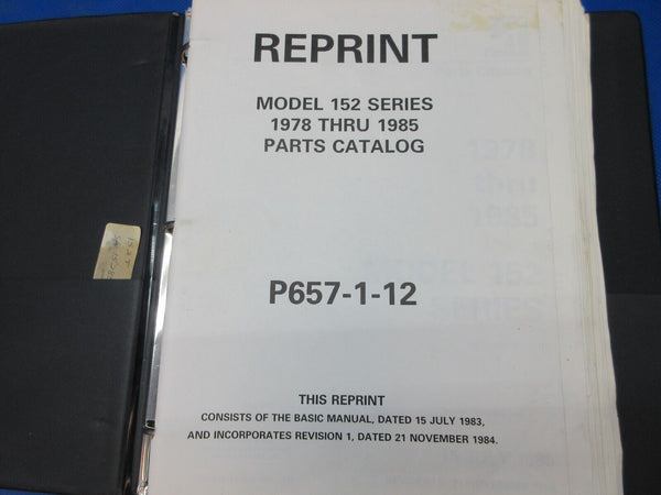 Cessna 150 1978 thru 1985 Parts Catalog Reprint P/N P657-1-12 (1024-1240)