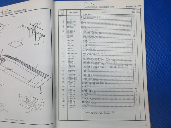 Cessna R172 Hawk XP Series 1977 Parts Catalog P548-12-RAND-1400-8176 (1024-1299)