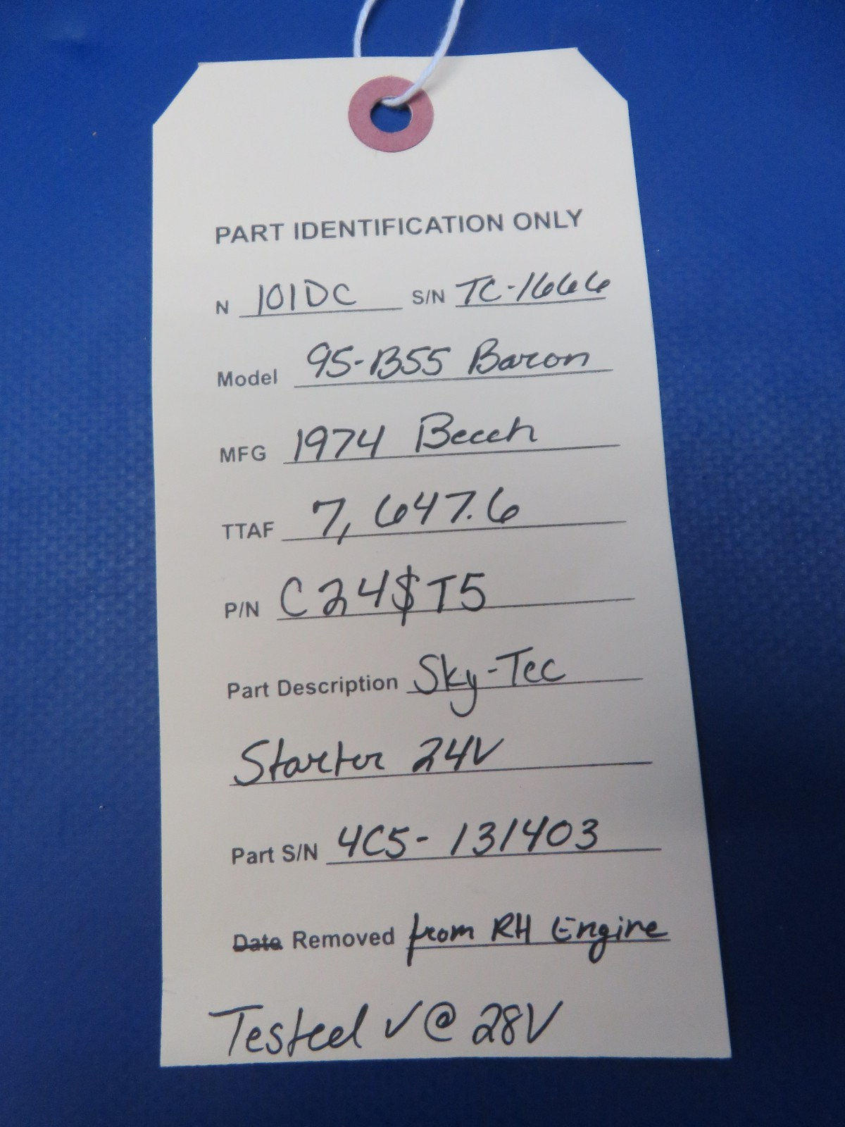 Beech 95-B55 Baron Sky Tec Starter 24v P/N C24ST5 TESTED (0426-144)11