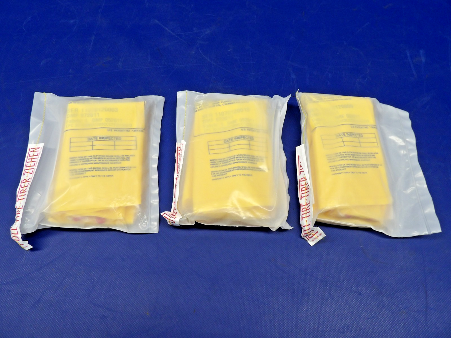 Eastern Aero Individual Floatation Device P0201-105 LOT OF 3 NOS (0426-13642