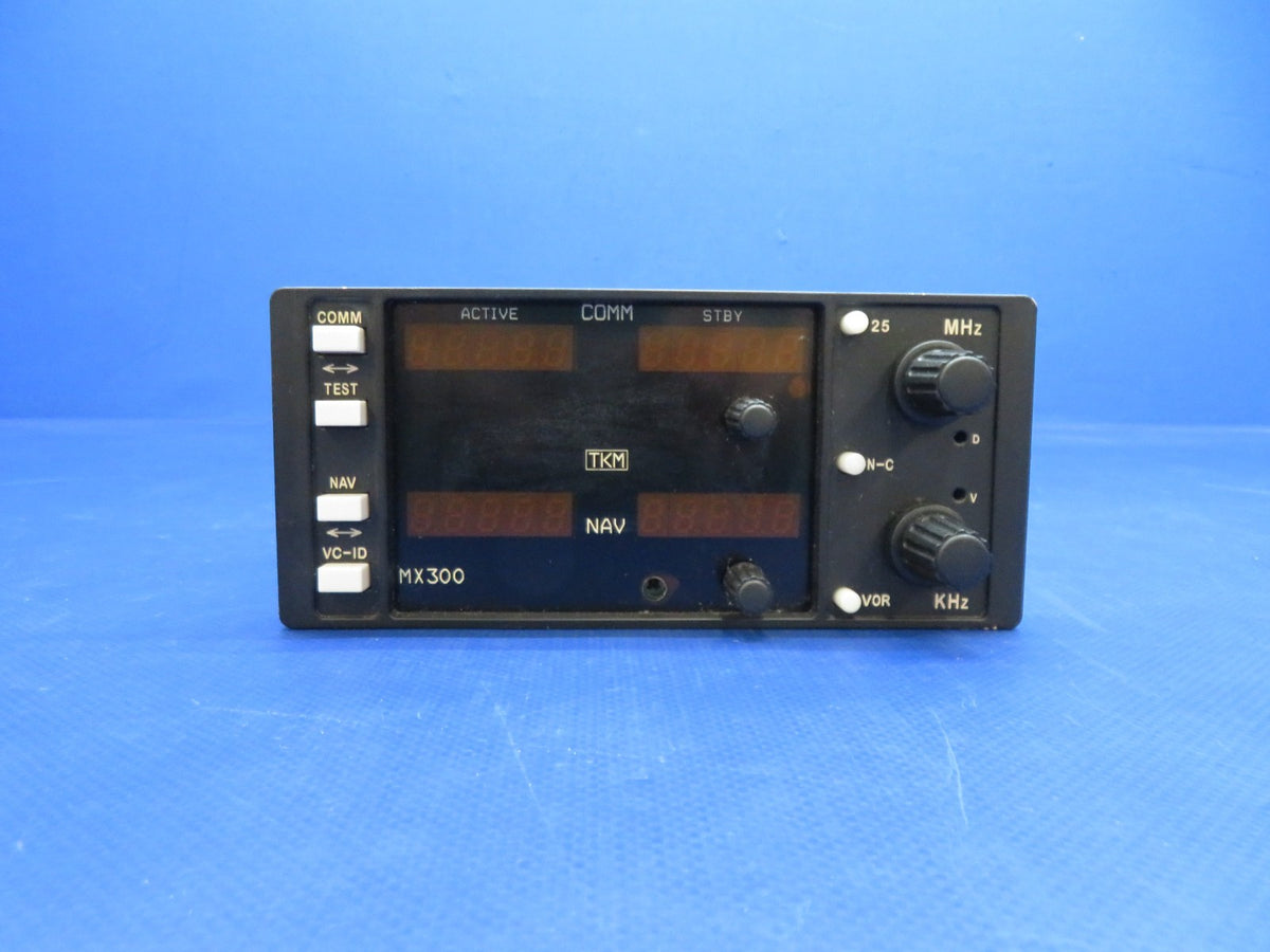 TKM MX300 NAV COMM 14vdc Aircraft Radio P/N MX300 REPAIRED w/ 8130 (0626-105)6