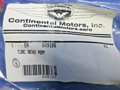 Continental Fuel Injector Bend Tube # 5 Cylinder P/N 649105 NOS (0326-776)2
