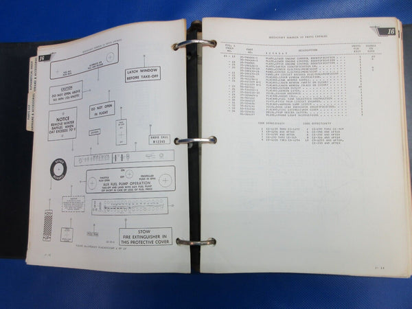 Beech F33 / F33A / G33 Bonanza Parts Catalog P/N 33-590010-7B (1024-1242)