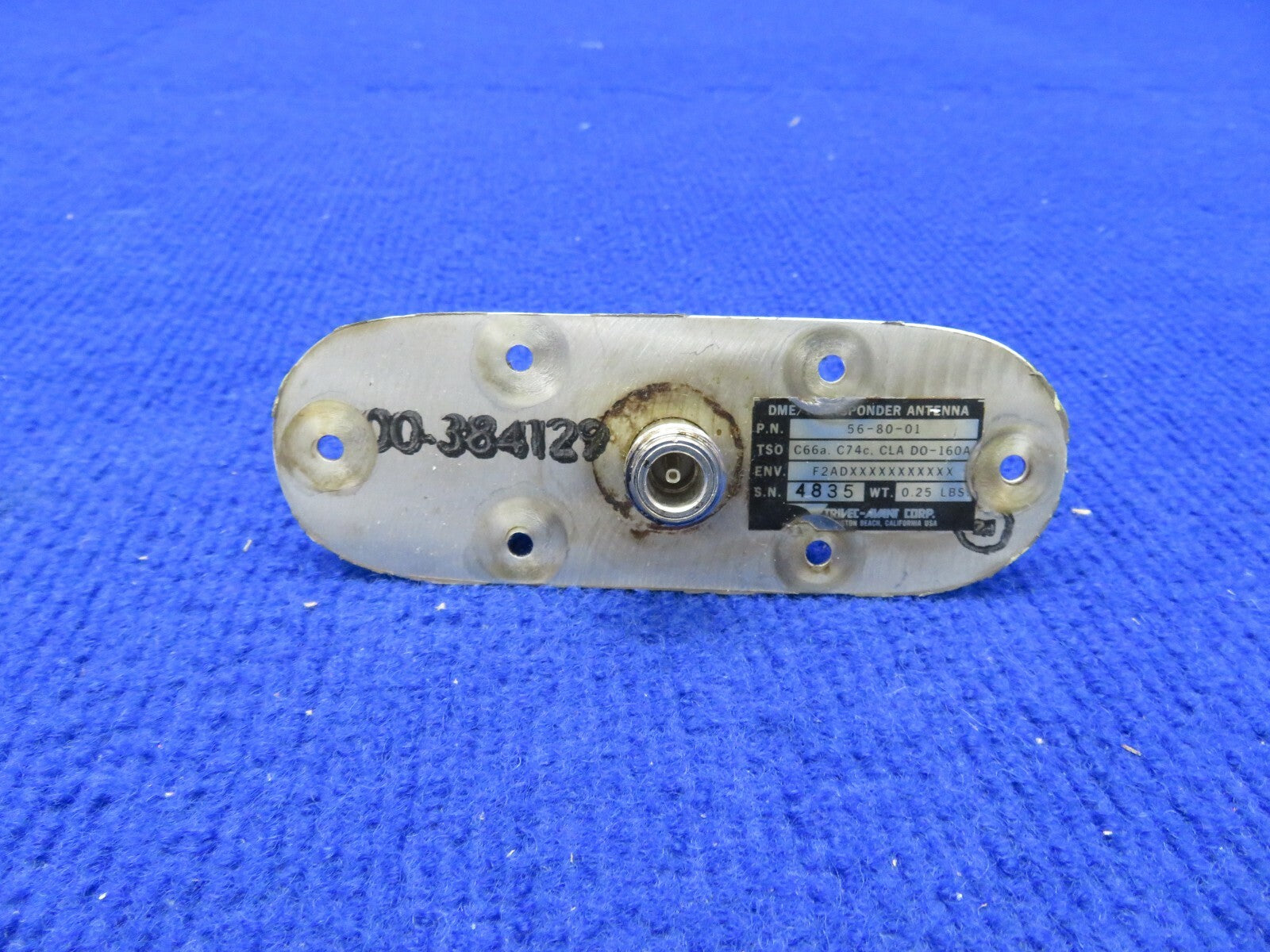 Trivec DME / Transponder Antenna P/N 56-80-01, 100-384129 (0322-375)6
